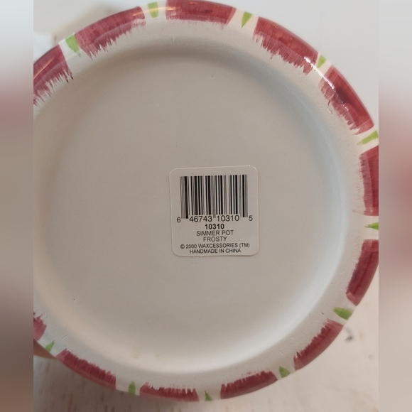 Waxcessories Vintage 2000 Ceramic Simmer Pot Frosty Christmas Snowman Tealight - Picture 4 of 7